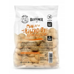 GLUTENEX Bezglutenowe Mini Biszkopty bez cukru Pomarańczowe 85g