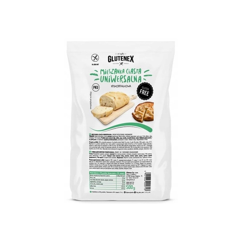 Glutenex Mieszanka ciasta uniwersalna niskobiałkowa 500g