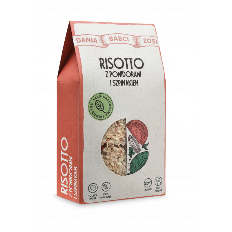 DANIA BABCI ZOSI Risotto z pomidorami i szpinakiem 180g