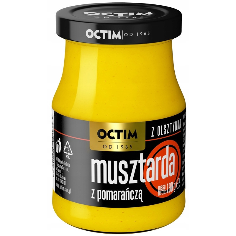 OCTIM Musztarda z pomarańczą 190g