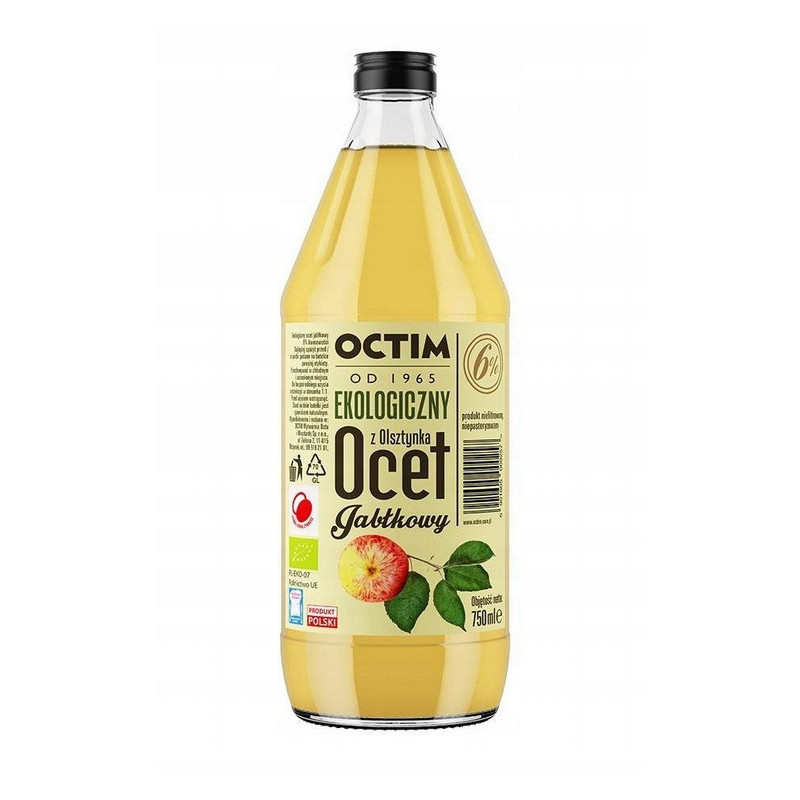 OCTIM Ekologiczny ocet jabłkowy 6% 750 ml