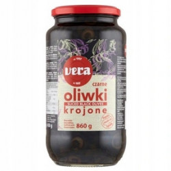 VERA Oliwki Czarne Krojone 860g Słoik