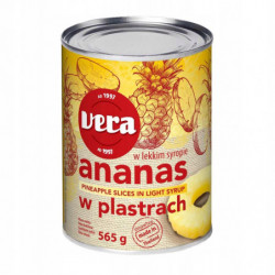 VERA Ananas Plastry w zalewie 565g