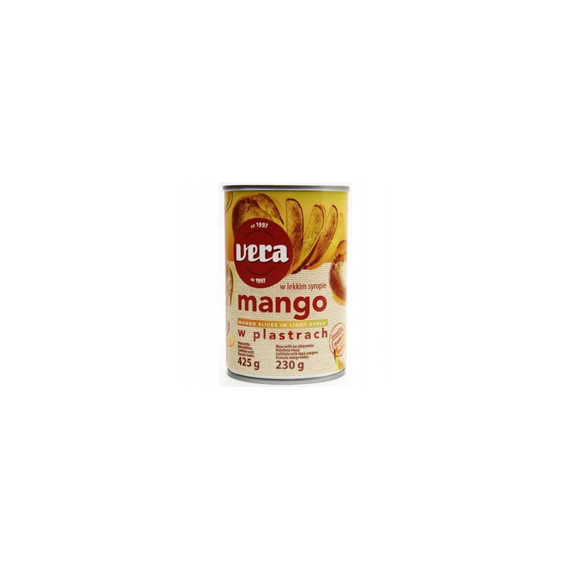 VERA Mango plastry w lekkim syropie , puszka 425g