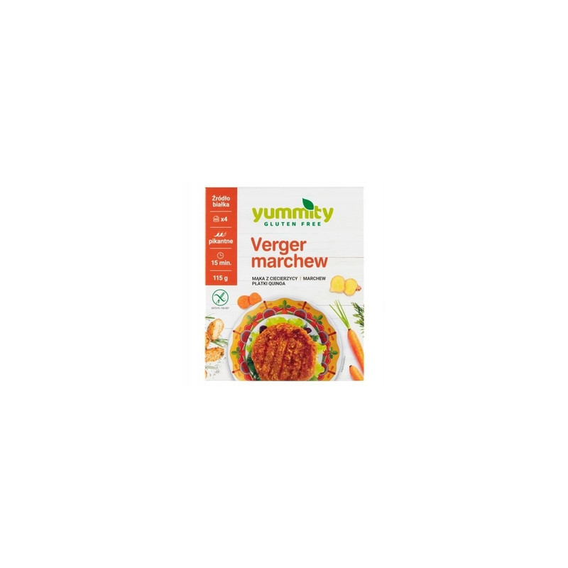 Yummity Burger wegetariański - Verger Marchew 115g