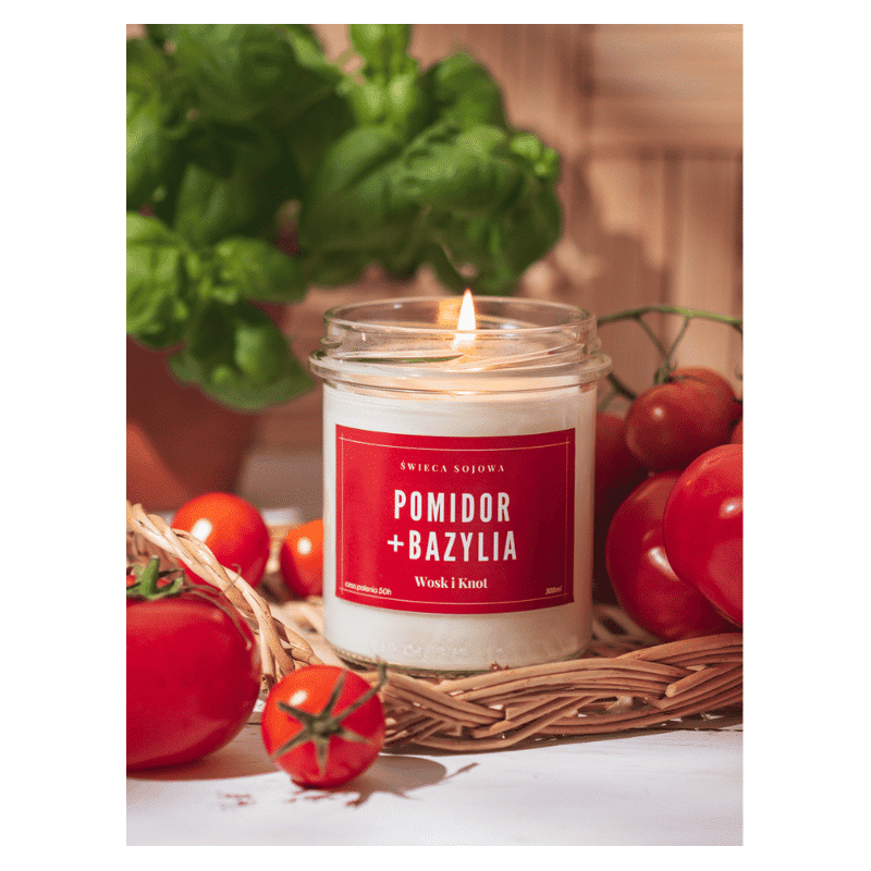Pomidor & Bazylia świeca sojowa