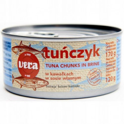 VERA, Tuńczyk kawałki w sosie własnym 170g